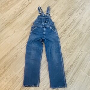Vintage Distressed 90s OshKosh Bigosh Denim Vestbak Overalls Size 30x30 USA